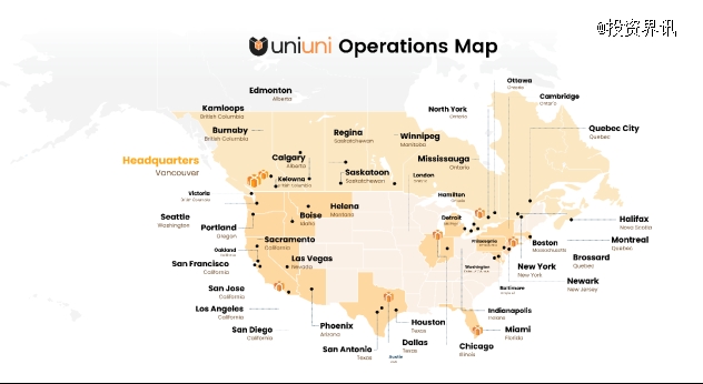 A map of the united states Description automatically generated