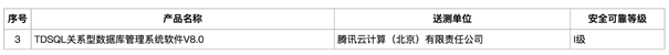腾讯云数据库TDSQL首批通过安全可靠测评